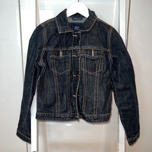 GAP kids dark denim jacket